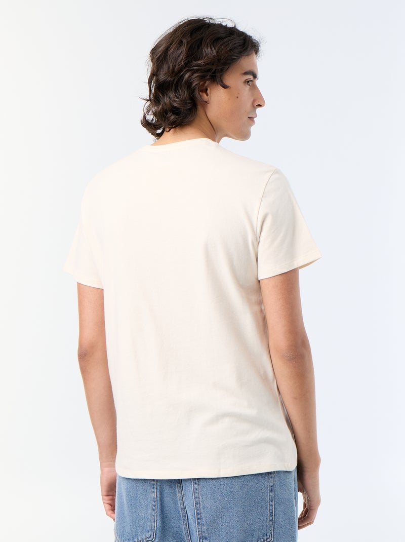 T-shirt met korte mouwen en print Wit - Kiabi
