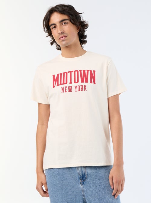 T-shirt met korte mouwen en print - Kiabi