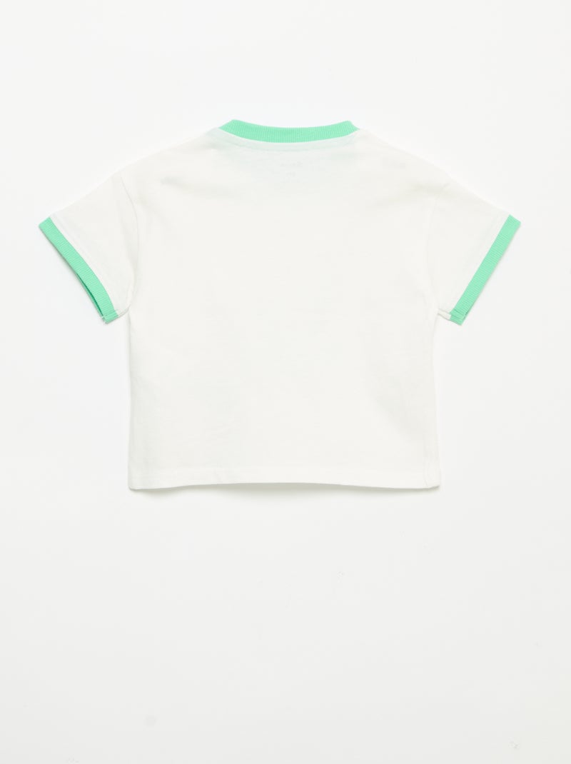 T-shirt met korte mouwen en print Wit - Kiabi