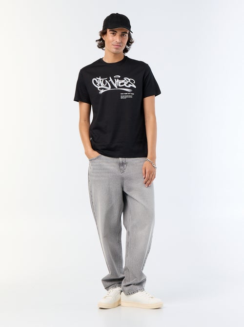 T-shirt met korte mouwen en print - Kiabi