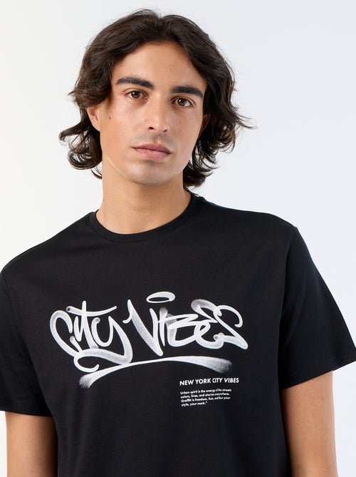 T-shirt met korte mouwen en print - Kiabi