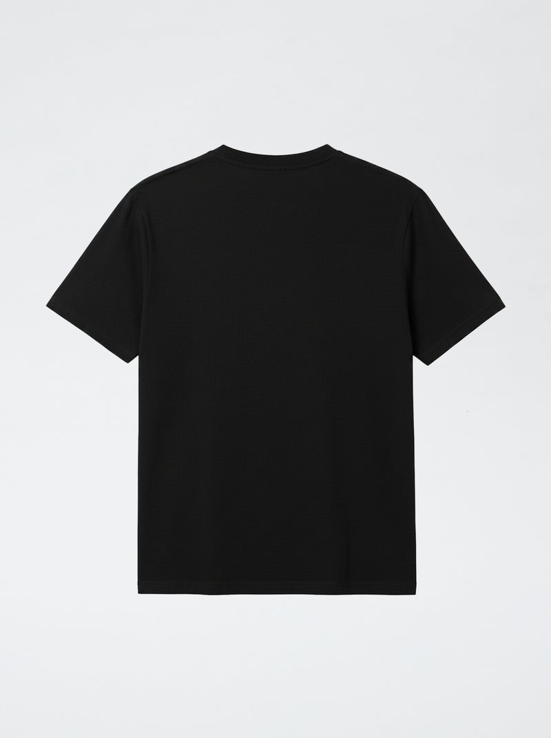 T-shirt met korte mouwen en print Zwart - Kiabi