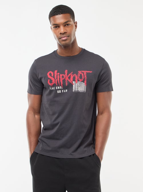 T-shirt met korte mouwen en ronde hals 'Slipknot' - Kiabi