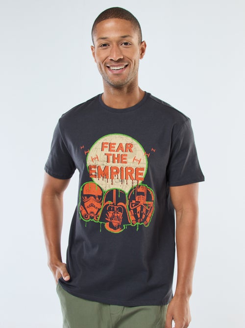 T-shirt met korte mouwen en 'Star Wars'-print - Kiabi