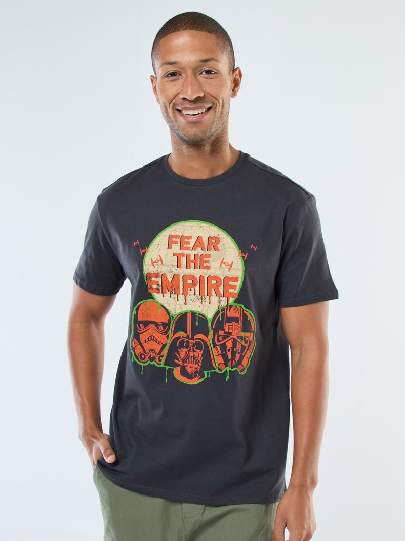 T-shirt met korte mouwen en 'Star Wars'-print Grijs - Kiabi