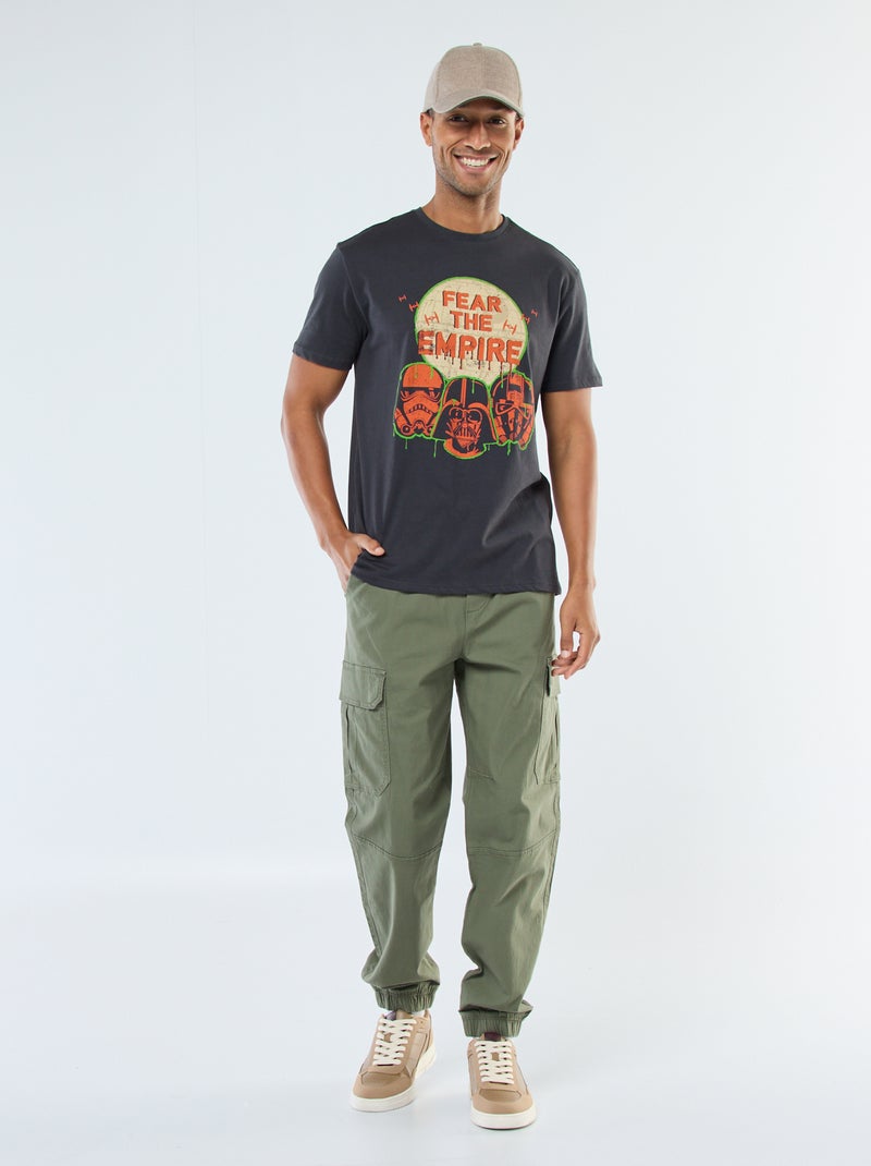 T-shirt met korte mouwen en 'Star Wars'-print Grijs - Kiabi