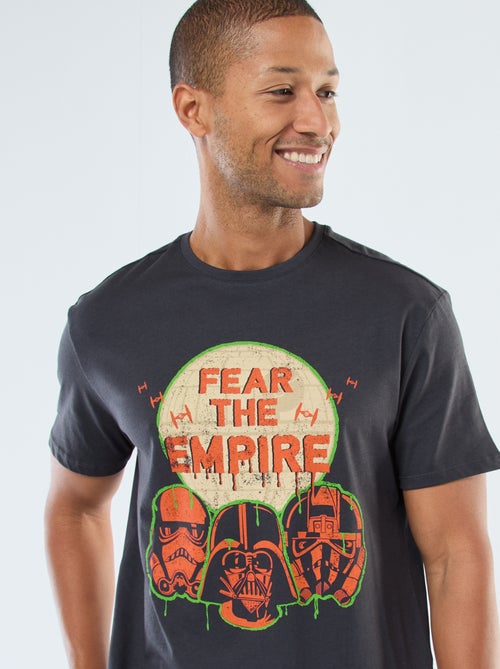 T-shirt met korte mouwen en 'Star Wars'-print - Kiabi