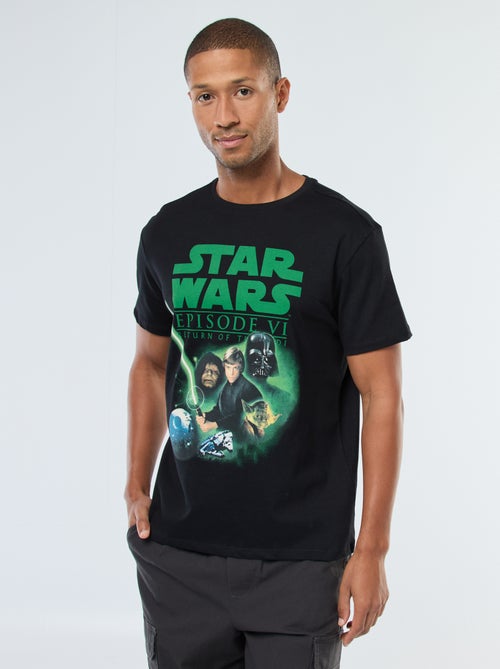 T-shirt met korte mouwen en 'Star Wars'-print - Kiabi