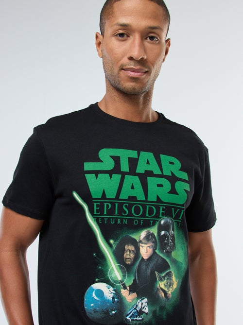 T-shirt met korte mouwen en 'Star Wars'-print - Kiabi