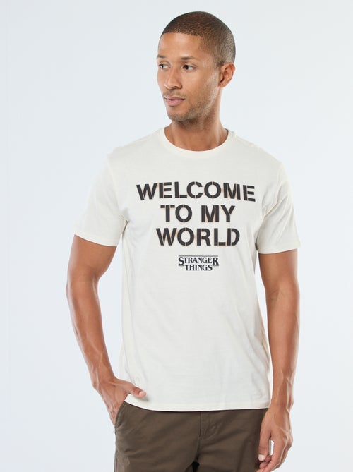 T-shirt met korte mouwen en 'Stranger Things'-print - Kiabi