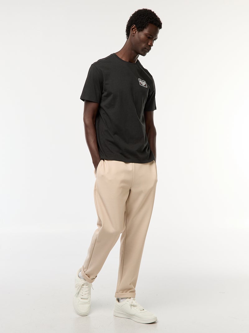 T-shirt met korte mouwen en 'Stranger Things'-print Zwart - Kiabi