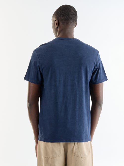 T-shirt met korte mouwen en tuniekkraag - Kiabi