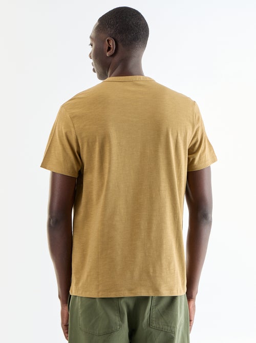 T-shirt met korte mouwen en tuniekkraag - Kiabi