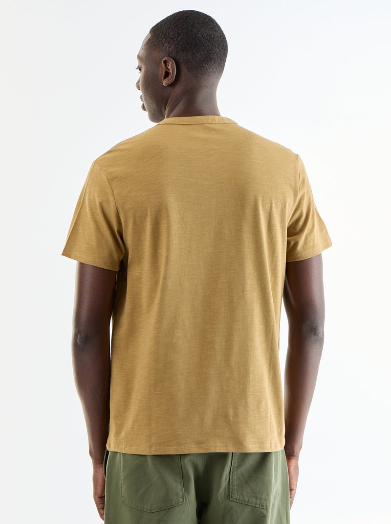 T-shirt met korte mouwen en tuniekkraag Groen - Kiabi