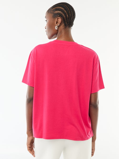 T-shirt met korte mouwen en V-hals - Kiabi