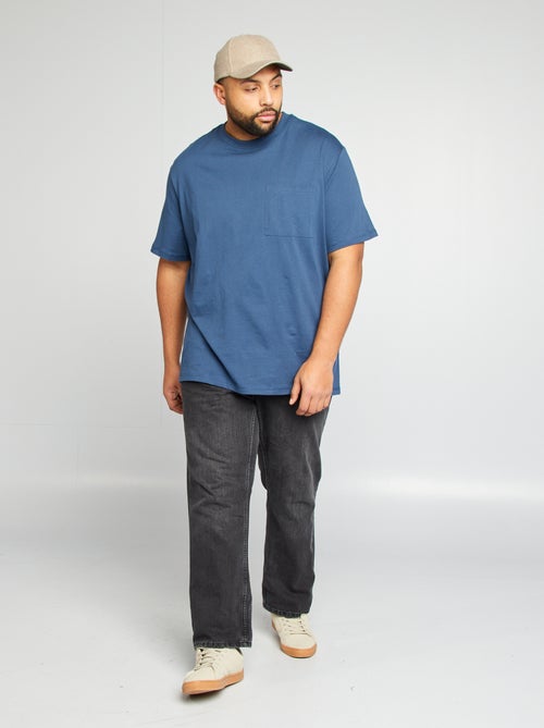 T-shirt met korte mouwen ent borstzakje - Kiabi