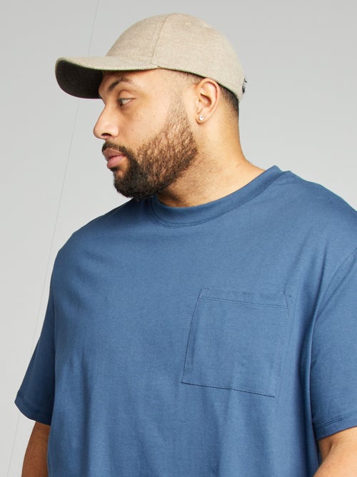 T-shirt met korte mouwen ent borstzakje - Kiabi