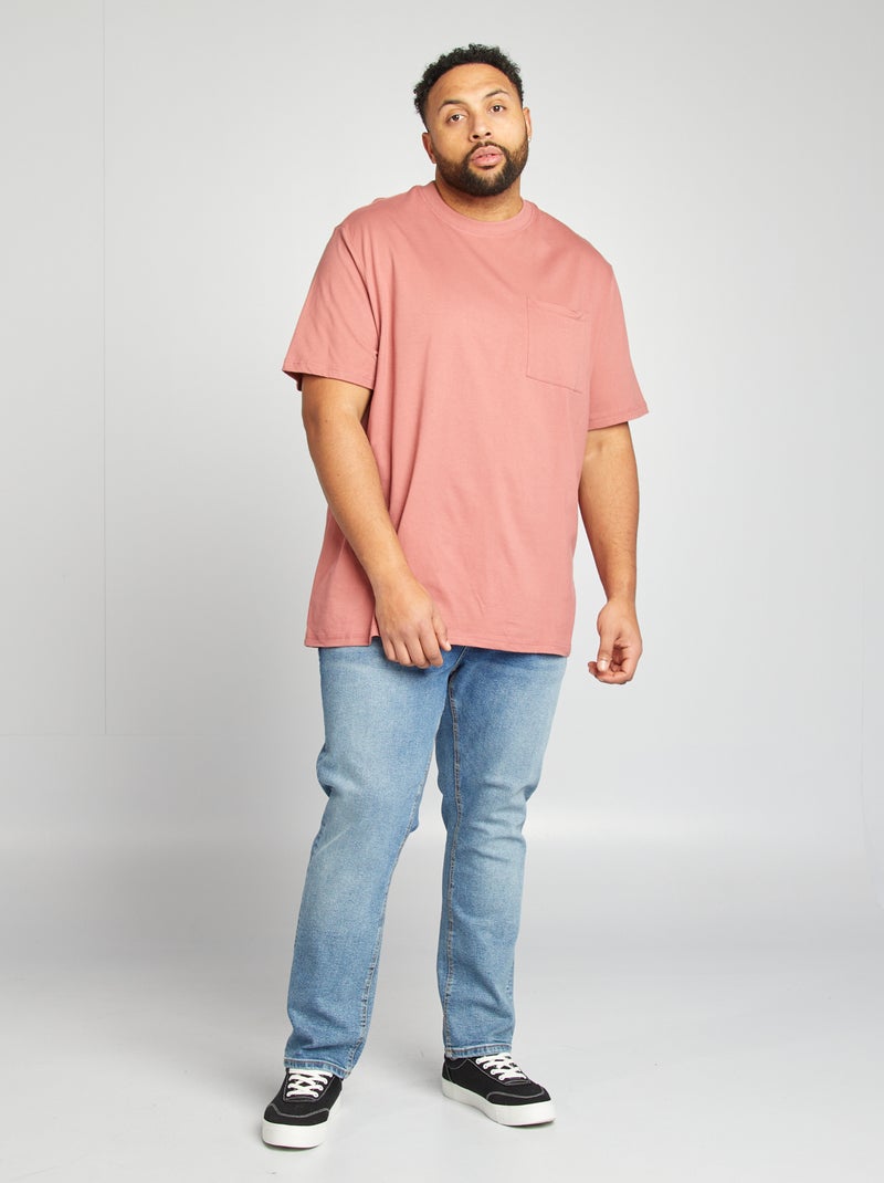 T-shirt met korte mouwen ent borstzakje ROSE - Kiabi