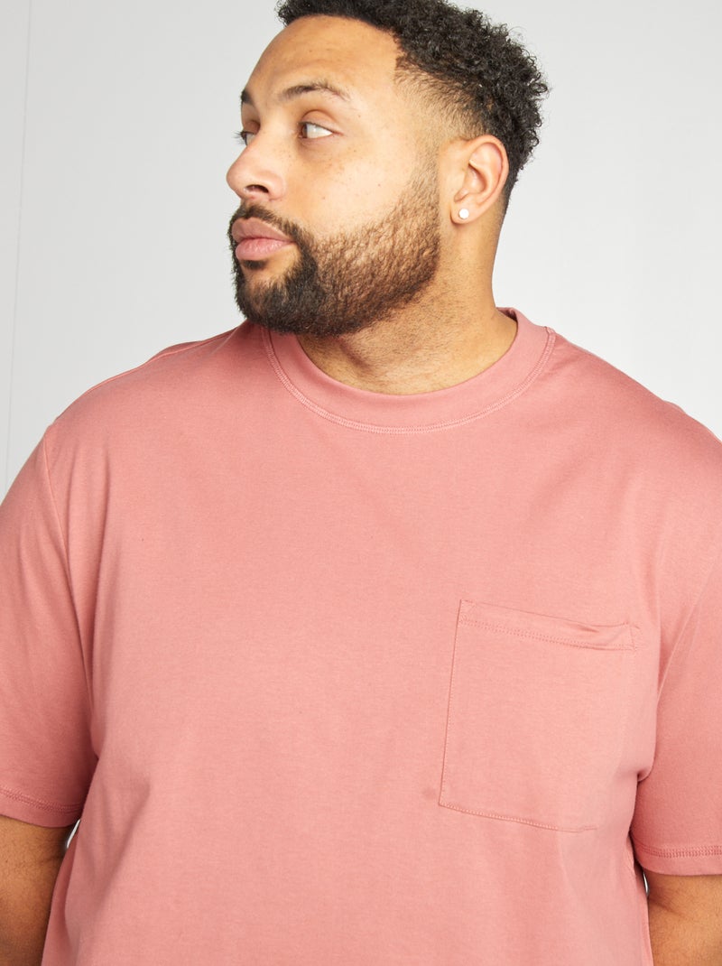 T-shirt met korte mouwen ent borstzakje ROSE - Kiabi