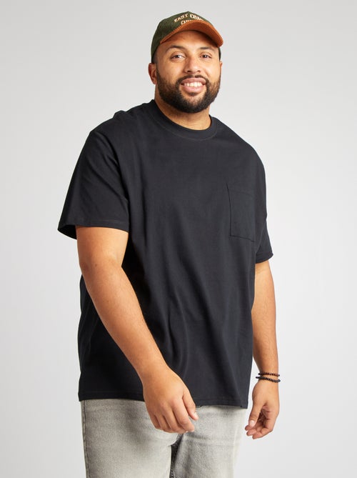 T-shirt met korte mouwen ent borstzakje - Kiabi