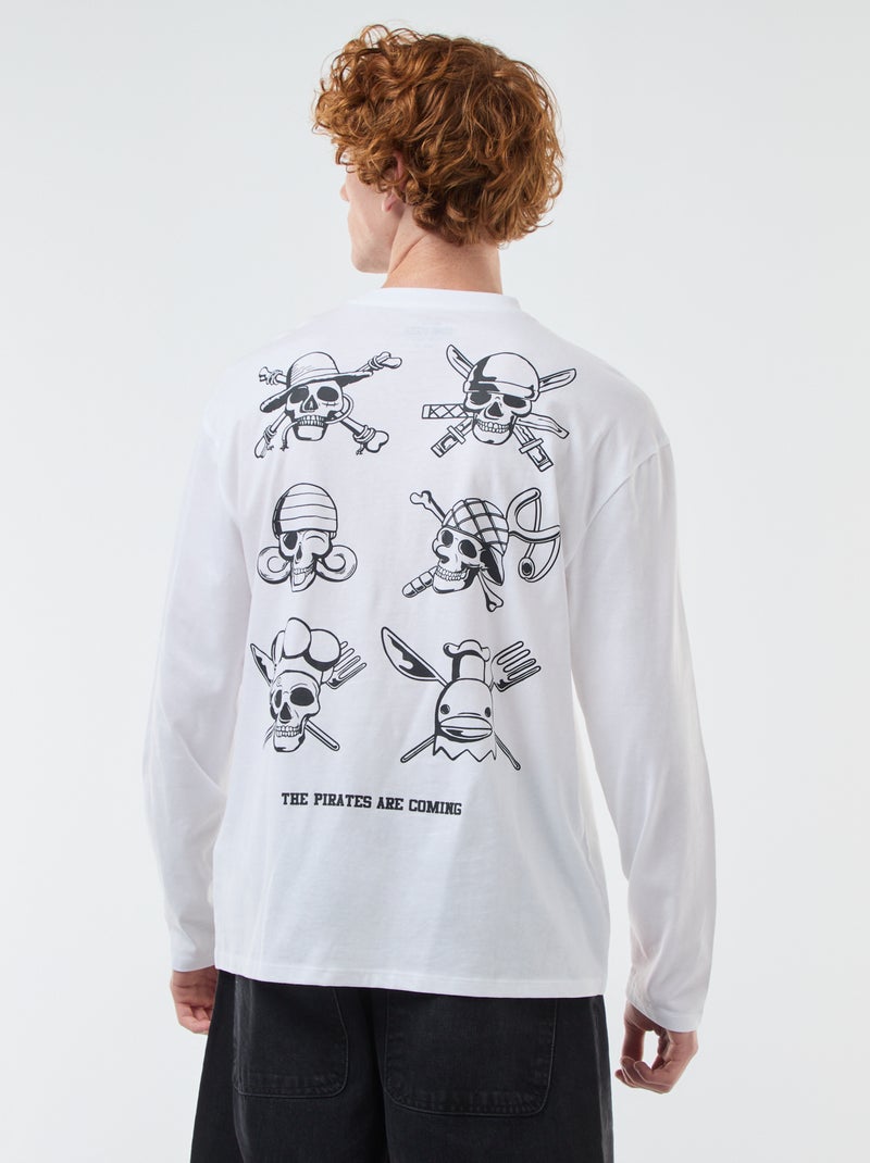 T-shirt met korte mouwen 'Fashion UK' One Piece' Wit - Kiabi