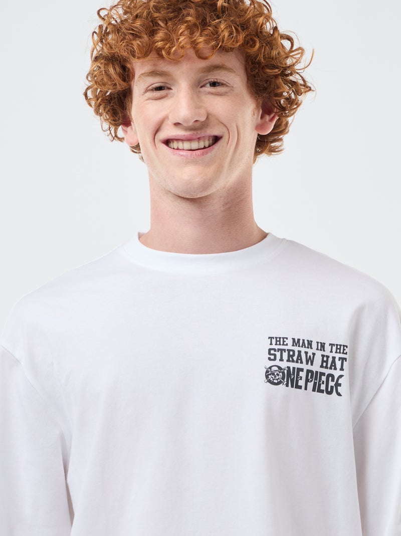 T-shirt met korte mouwen 'Fashion UK' One Piece' Wit - Kiabi