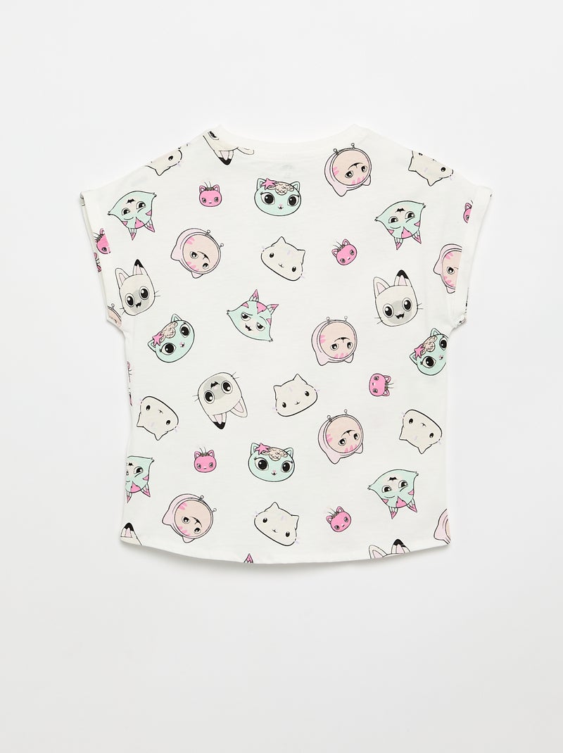 T-shirt met korte mouwen 'Gabby en het Magische Huis' Wit - Kiabi