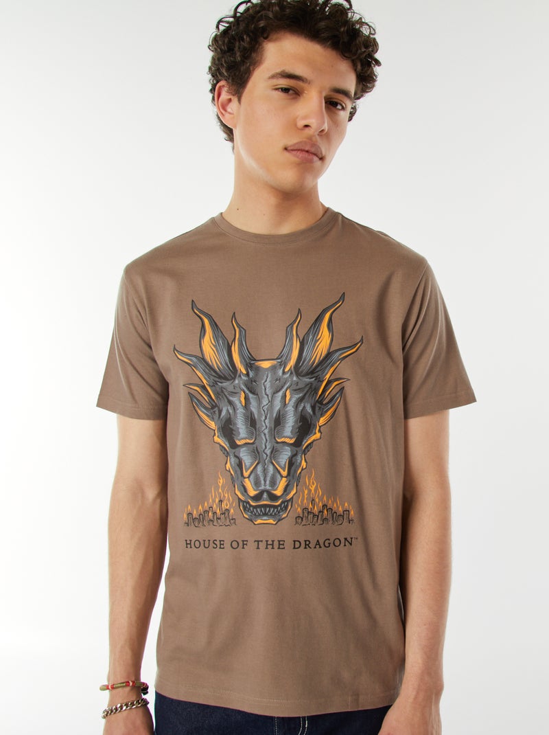 T-shirt met korte mouwen 'House of the Dragon' BIEGE - Kiabi