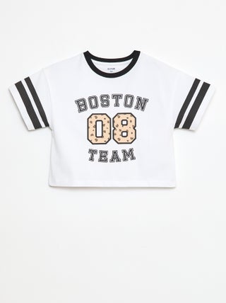 T-shirt met korte mouwen in American sports-stijl