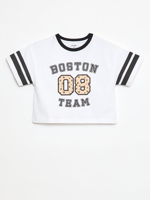 T-shirt met korte mouwen in American sports-stijl - Kiabi