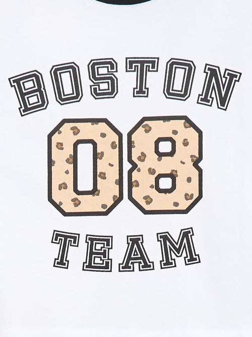 T-shirt met korte mouwen in American sports-stijl - Kiabi