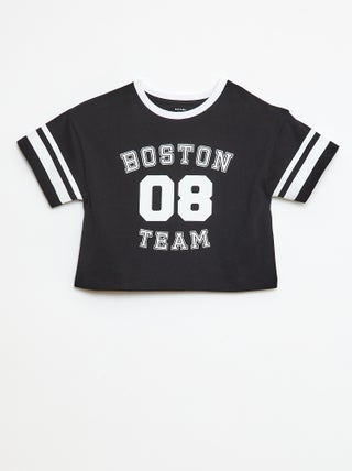 T-shirt met korte mouwen in American sports-stijl