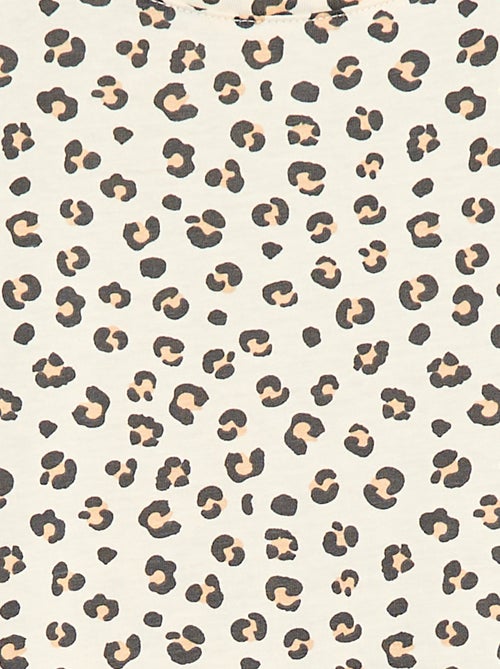 T-shirt met korte mouwen met luipaardprint - Kiabi
