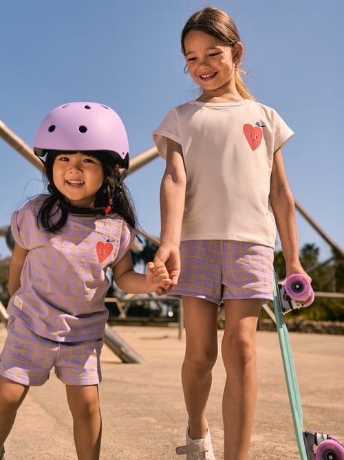 T-shirt met korte mouwen met omslag - Grafik Edition - Kiabi