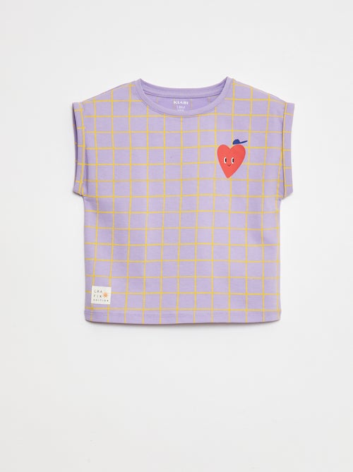 T-shirt met korte mouwen met omslag - Grafik Edition - Kiabi