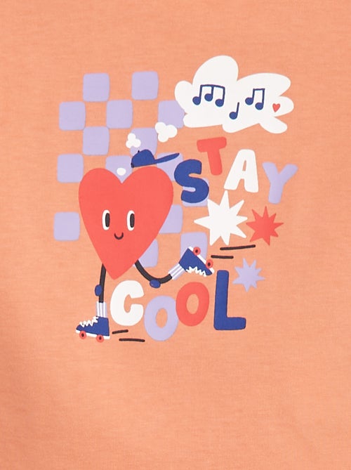 T-shirt met korte mouwen met omslag - Grafik Edition - Kiabi