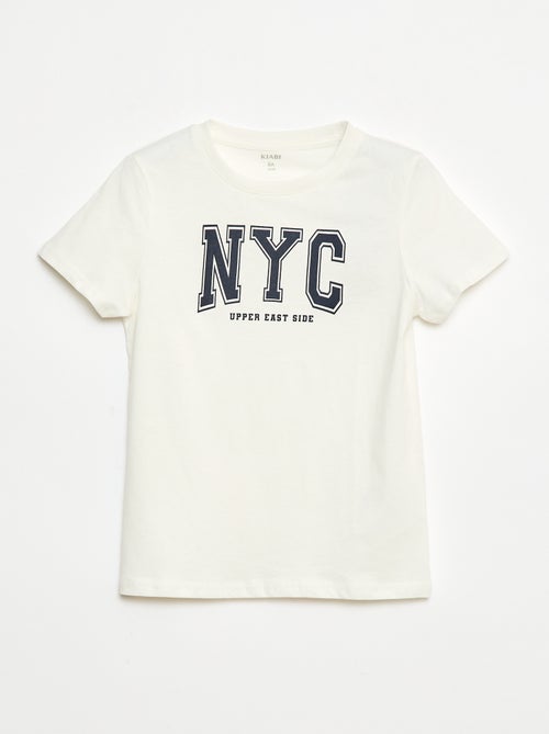 T-shirt met korte mouwen met print - Kiabi