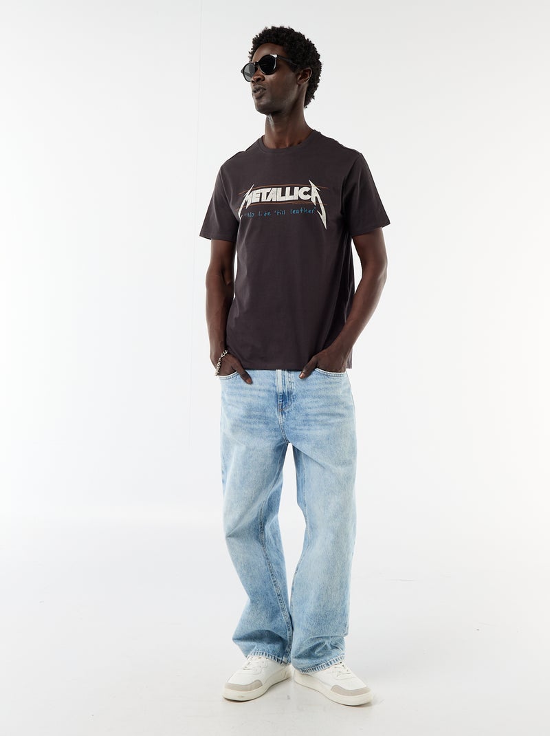 T-shirt met korte mouwen 'Metallica' Zwart - Kiabi