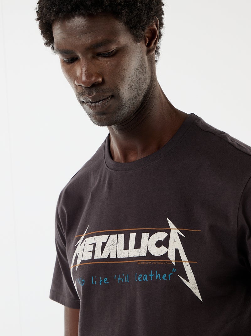 T-shirt met korte mouwen 'Metallica' Zwart - Kiabi