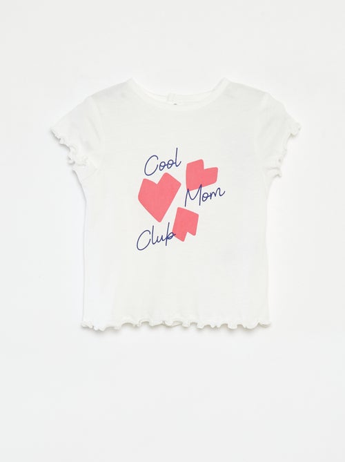 T-shirt met korte mouwen 'Moederdag' - Kiabi