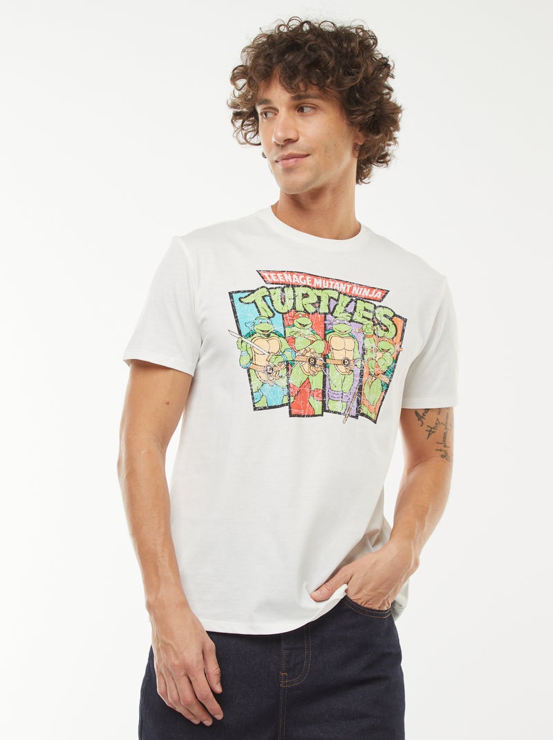 T-shirt met korte mouwen 'Ninja Turtles' WIT - Kiabi
