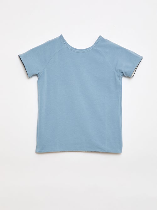 T-shirt met korte mouwen, omkeerbaar en zonder vaste draagrichting - Kiabi
