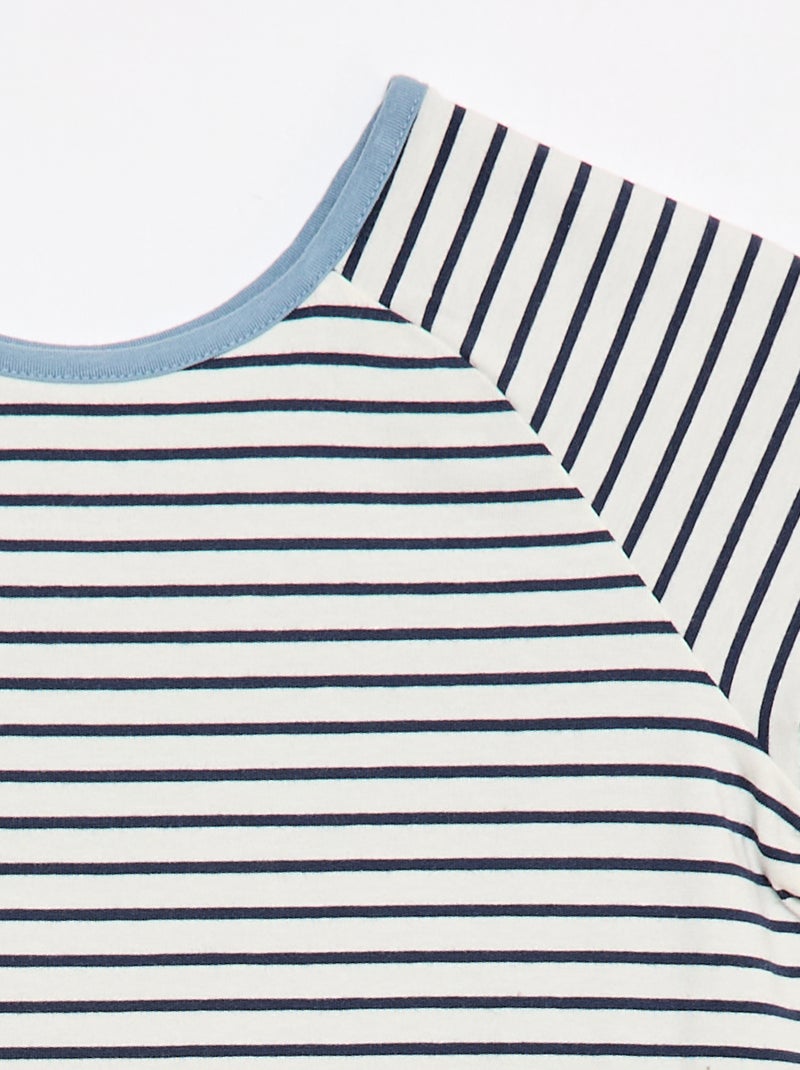 T-shirt met korte mouwen, omkeerbaar en zonder vaste draagrichting Blauw - Kiabi
