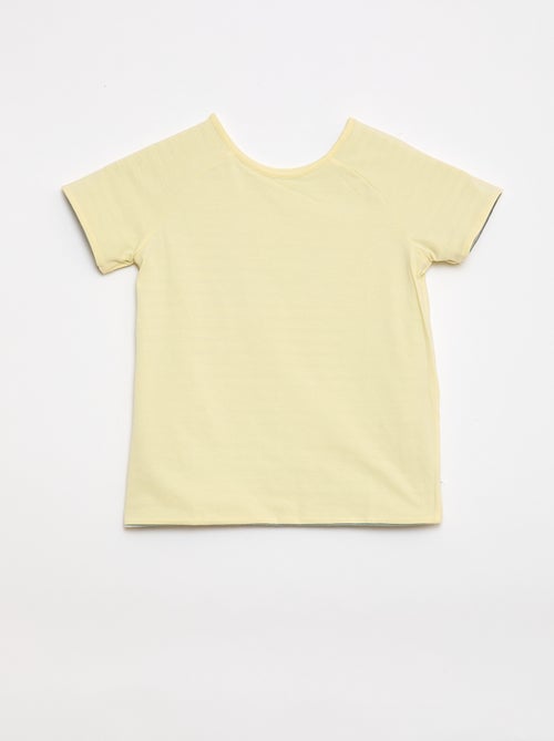 T-shirt met korte mouwen, omkeerbaar en zonder vaste draagrichting - Kiabi