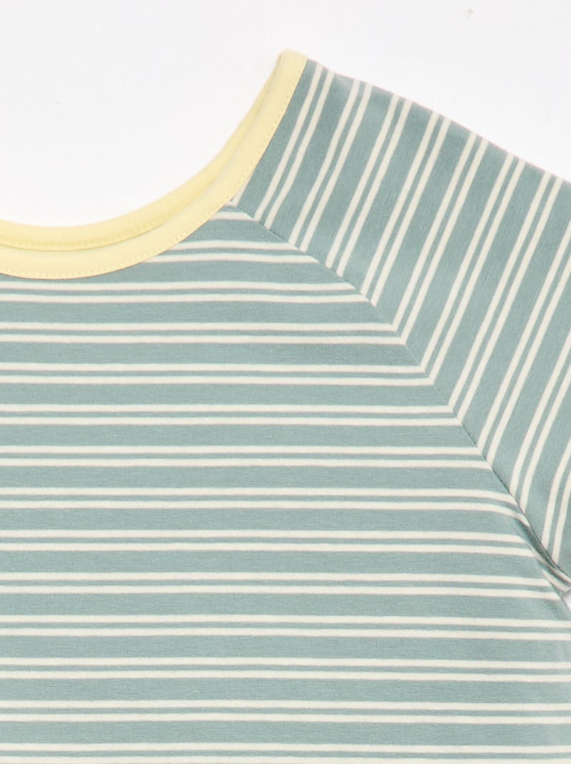 T-shirt met korte mouwen, omkeerbaar en zonder vaste draagrichting Kaki - Kiabi