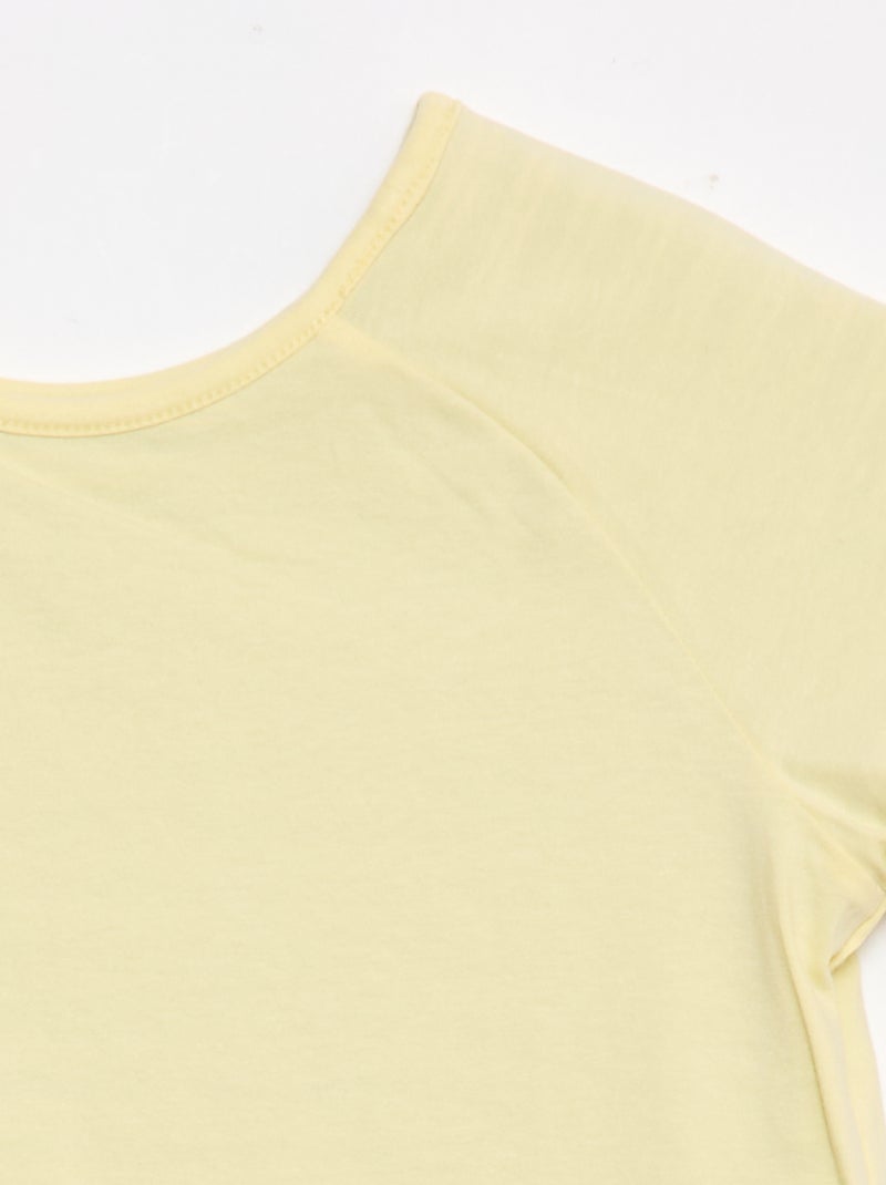 T-shirt met korte mouwen, omkeerbaar en zonder vaste draagrichting Kaki - Kiabi