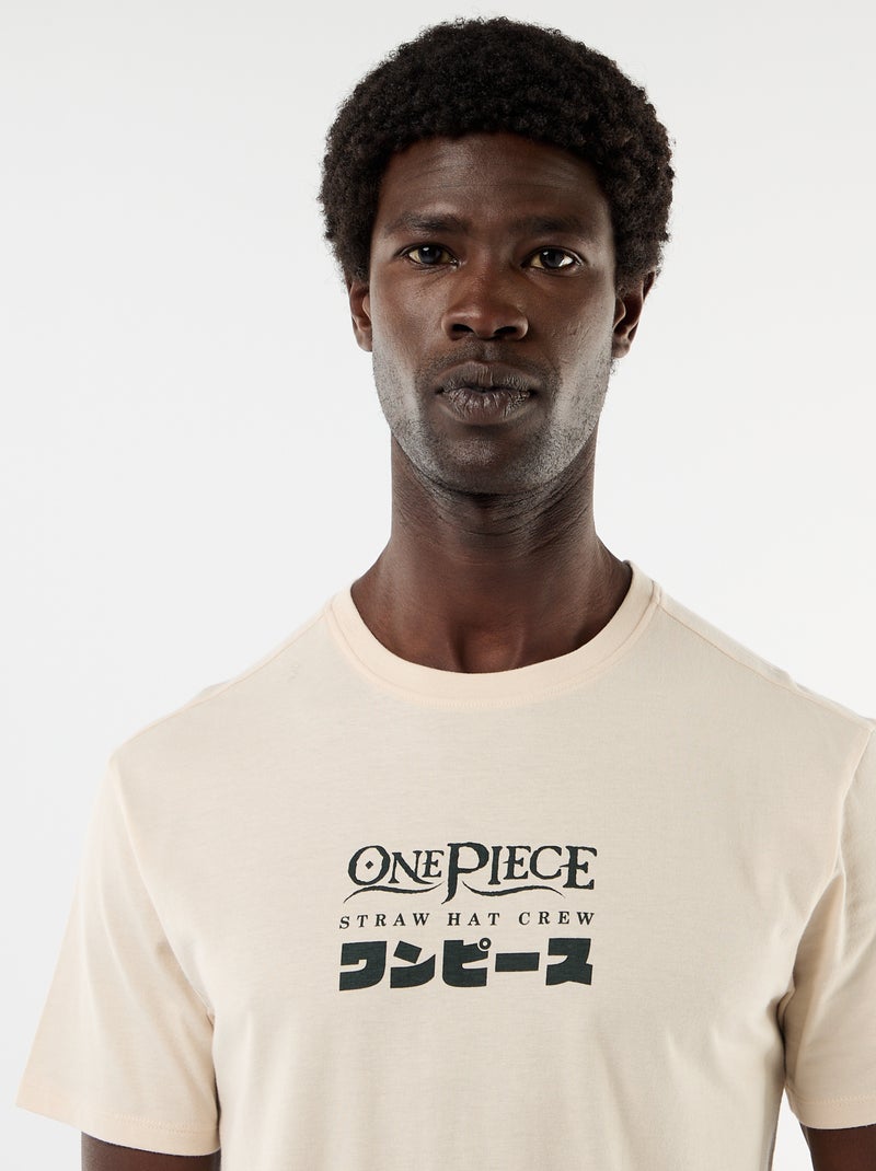 T-shirt met korte mouwen 'One Piece' Grijs - Kiabi