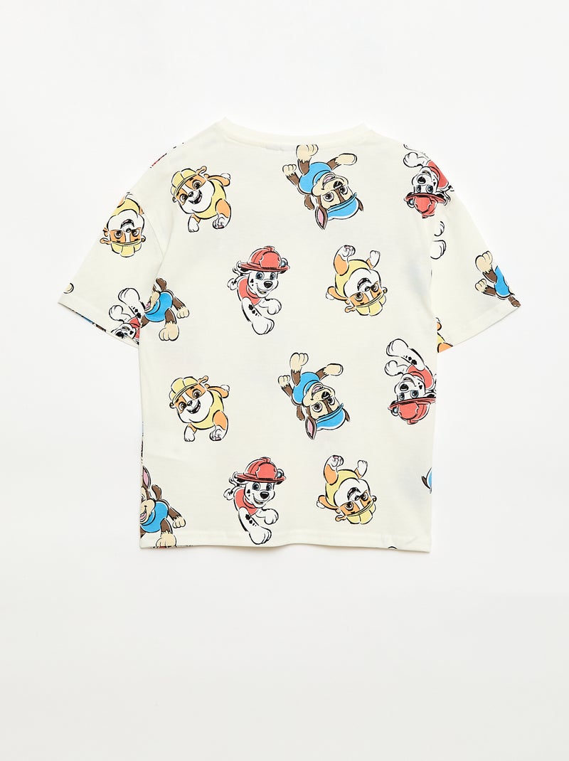 T-shirt met korte mouwen 'Paw Patrol' Wit - Kiabi