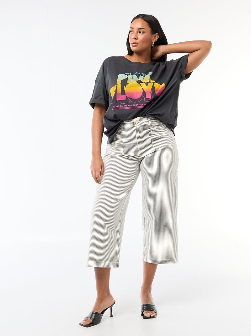 T-shirt met korte mouwen 'Pink Floyd' Zwart - Kiabi