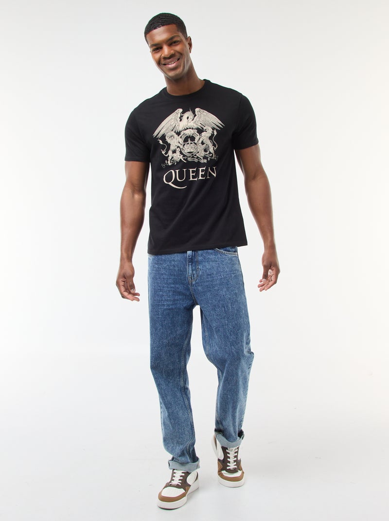 T-shirt met korte mouwen 'Queen' zwart - Kiabi